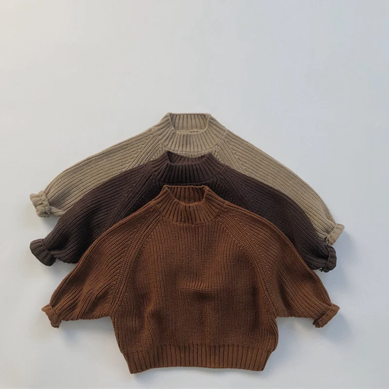 Korean style baby knitted sweater, solid color thick sweater, children's coat, novel in winter
Korean style baby knitted sweater, solid color thick sweater, children's coat, novel in winter