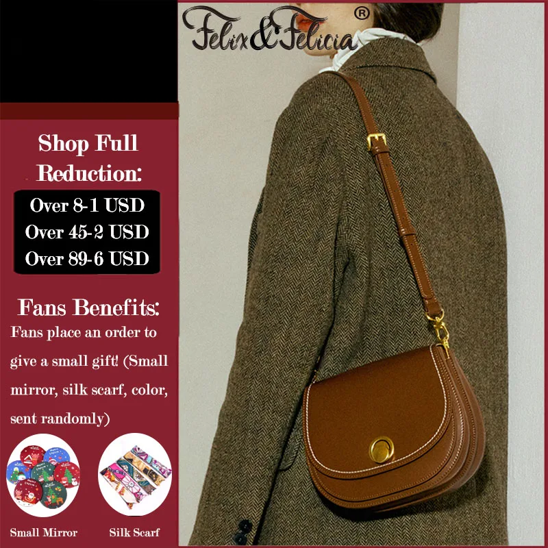 FELIX & FELICIA Brand Fashion New Genuine Leather Shoulder Bags For Women Retro High Quality Crossbody Ladies Flap Messenger Bag
FELIX & FELICIA Brand Fashion New Genuine Leather Shoulder Bags For Women Retro High Quality Crossbody Ladies Flap Messenger Bag
