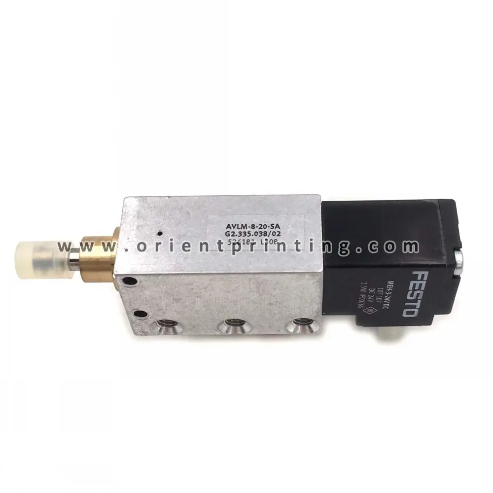Original New G2.335.038 Cylinder /Valve Unit For Heidelberg SM74 PM74 SM52 SX52 Pneumatic System Front Lay Guard G2.335.038/02
Original New G2.335.038 Cylinder /Valve Unit For Heidelberg SM74 PM74 SM52 SX52 Pneumatic System Front Lay Guard G2.335.038/02