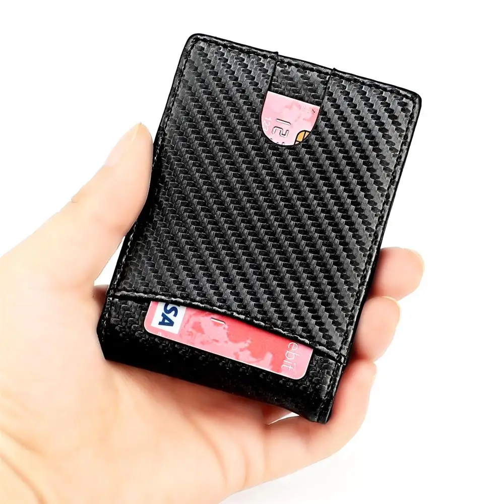 Men RFID Wallet with Money Clip Mens Carbon Fiber Wallet Pocket Credit Card Wallet Anti-theft Protect Case Cover
Men RFID Wallet with Money Clip Mens Carbon Fiber Wallet Pocket Credit Card Wallet Anti-theft Protect Case Cover