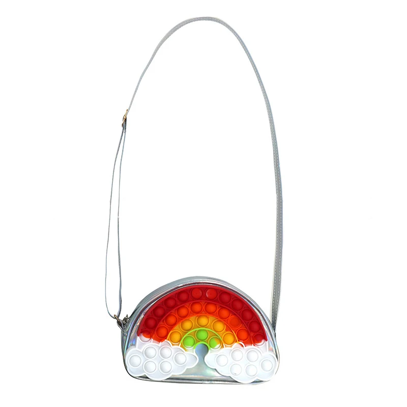 Cute Silicone Diagonal Bag Push Its Bubble Fidget Toys Stress Reliever Rainbow Cloud Antistress Toy Soft Press Pops Bag Its
Cute Silicone Diagonal Bag Push Its Bubble Fidget Toys Stress Reliever Rainbow Cloud Antistress Toy Soft Press Pops Bag Its