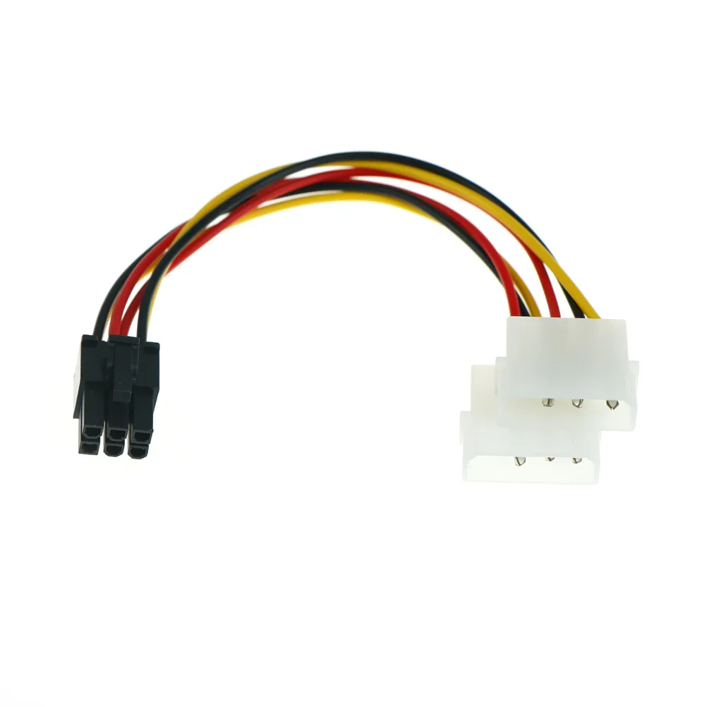 

2x 4-контактный молекс 6 Pin PCI-E ATX PSU Мощность адаптер Графика видеокарты конвертер Кабель сетевой адаптер Мощность кабели