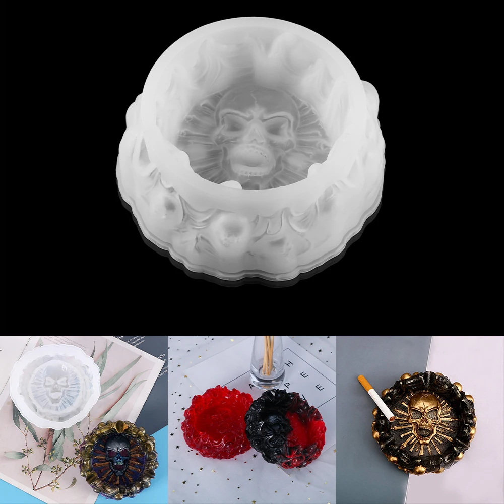 Transparent Punk Style Mirror Skull Ashtray Round Epoxy Resin Silicone Combination Molds for DIY Craft Jewelry Making Supplies
Transparent Punk Style Mirror Skull Ashtray Round Epoxy Resin Silicone Combination Molds for DIY Craft Jewelry Making Supplies