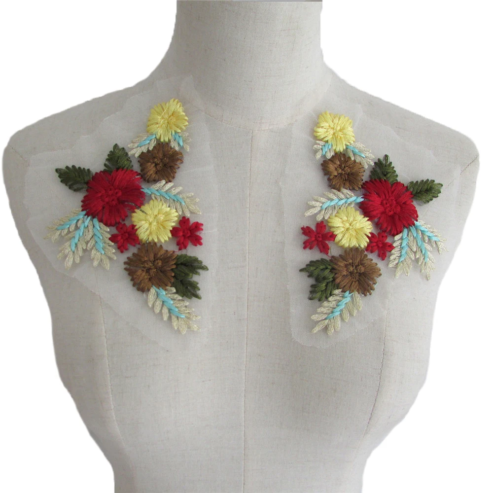 Кружевная ткань для женской одежды, цветная аппликация, вышивка, аксессуары для одежды, 1 пара
Кружевная ткань для женской одежды, цветная аппликация, вышивка, аксессуары для одежды, 1 пара