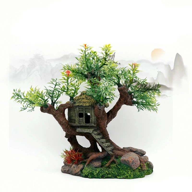 Aquarium Fish Tank Landscaping Decoration Reptile Cave Tree House Shrimp Shelter Rockery Ornaments Landscape
Aquarium Fish Tank Landscaping Decoration Reptile Cave Tree House Shrimp Shelter Rockery Ornaments Landscape