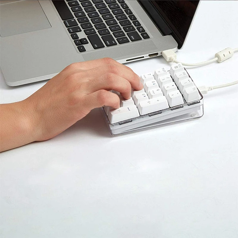 Mechanical Numeric Keypad GATERON Brown Switch Wired Gaming Keypad Crystal Case White Backlit 21 Keys Mini Numpad Keypad
Mechanical Numeric Keypad GATERON Brown Switch Wired Gaming Keypad Crystal Case White Backlit 21 Keys Mini Numpad Keypad