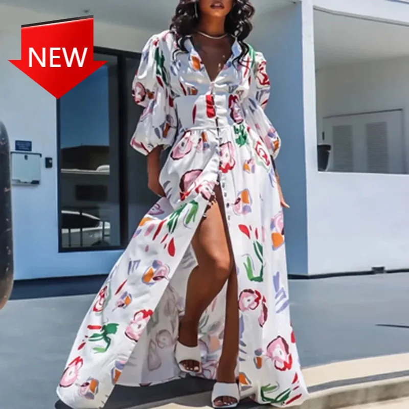 V Neck Short Sleeve Long Dress Elegant Boho Lace Hollow Out Party Dress Summer Sexy Gorgeous Floral Print Maxi Dress Vintage
V Neck Short Sleeve Long Dress Elegant Boho Lace Hollow Out Party Dress Summer Sexy Gorgeous Floral Print Maxi Dress Vintage