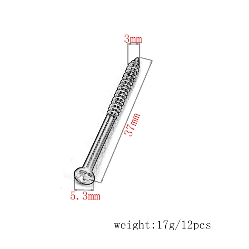 12x Bass Pickup Mounting Screws for PB JB P90 Pickups Musical Instrument Parts
12x Bass Pickup Mounting Screws for PB JB P90 Pickups Musical Instrument Parts