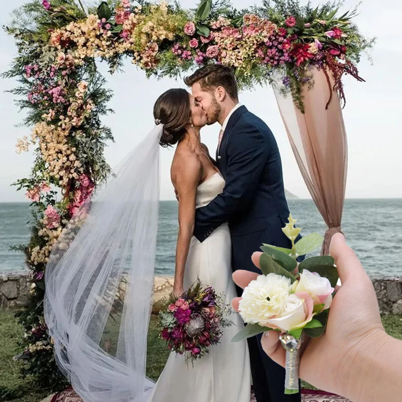 Wedding Boutonniere Red Buttonholes Rose Flower Corsage Groom Groomsmen Man Boutineer Flowers Prom Party Suit Decor Homecoming
Wedding Boutonniere Red Buttonholes Rose Flower Corsage Groom Groomsmen Man Boutineer Flowers Prom Party Suit Decor Homecoming