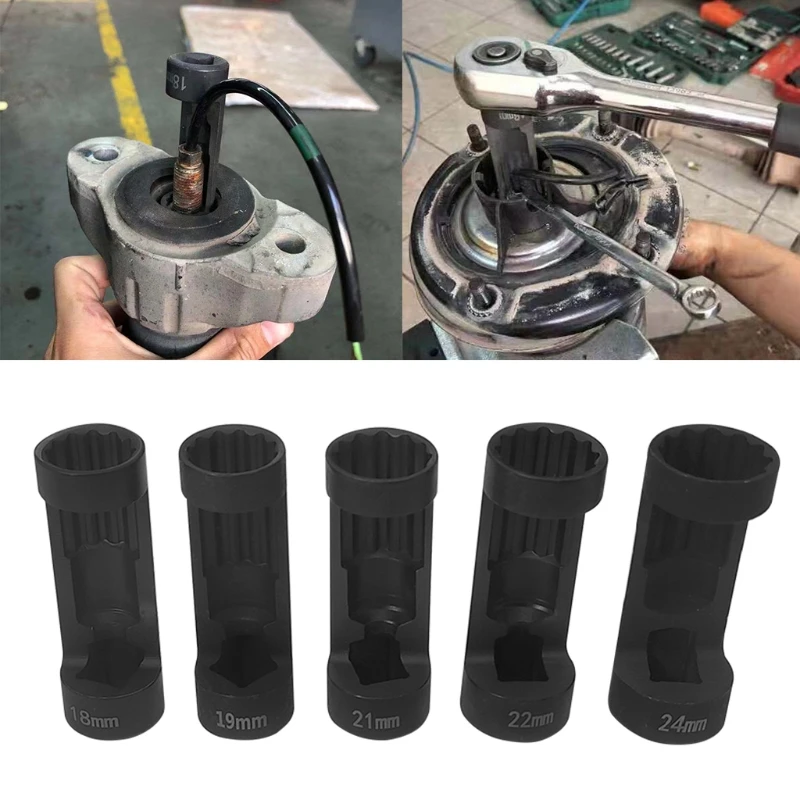 5 Pcs Strut Nut Socket Set 12 Point Sockets 1/2 Drive 18-24mm Impact Socket Removal Tools
5 Pcs Strut Nut Socket Set 12 Point Sockets 1/2 Drive 18-24mm Impact Socket Removal Tools