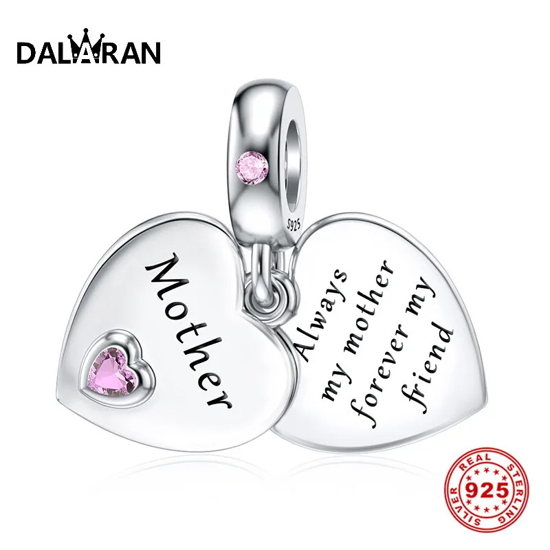 Бусины-подвески DALARAN в форме сердца из серебра 925 пробы с фианитами | Украшения и