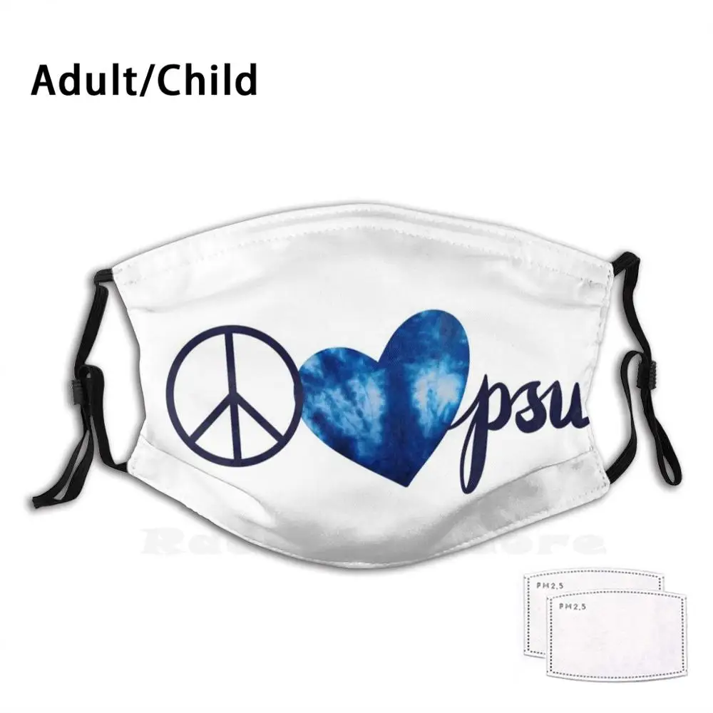 Peace, Love, Psu Print Washable Filter Anti Dust Mouth Mask College Peace Love Hippie Happy Valley State College
Peace, Love, Psu Print Washable Filter Anti Dust Mouth Mask College Peace Love Hippie Happy Valley State College
