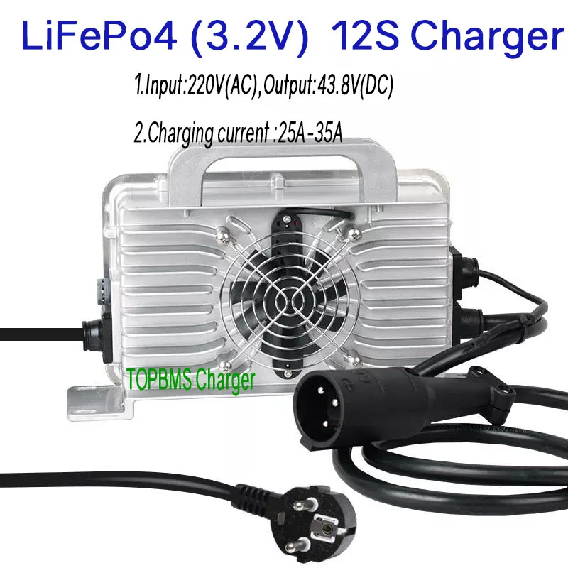 LiFePo4 12S 36V Charger Input 220V Output 43.8V 25A 35A for 12Cell Battery 3.2V 3.65V Solar Stored Engery Forklift e-bike
LiFePo4 12S 36V Charger Input 220V Output 43.8V 25A 35A for 12Cell Battery 3.2V 3.65V Solar Stored Engery Forklift e-bike