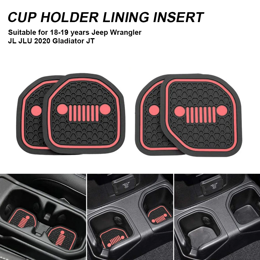 4PCS Car Interior Cup Holder Pad Set Round Auto Cup Holder Insert Drink Coaster for 18-19 Jeep Wrangler JL JLU 2020 Gladiator JT
4PCS Car Interior Cup Holder Pad Set Round Auto Cup Holder Insert Drink Coaster for 18-19 Jeep Wrangler JL JLU 2020 Gladiator JT
