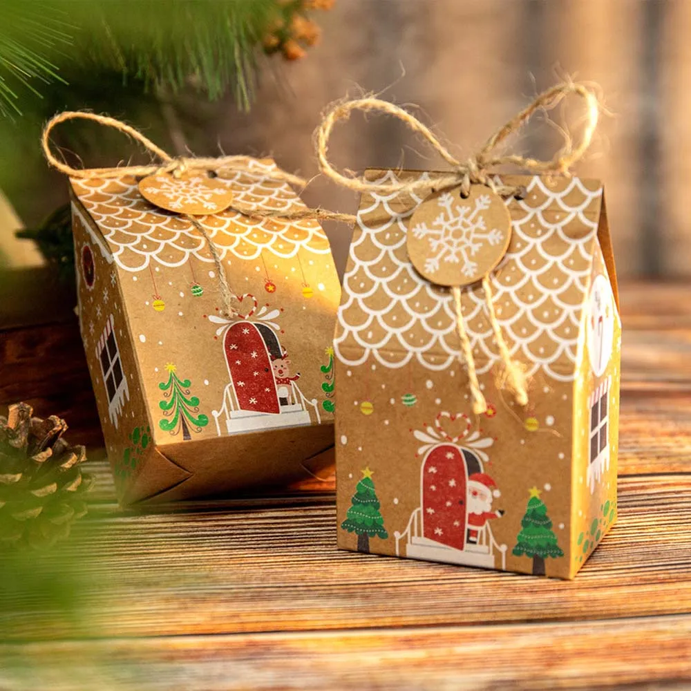 BalleenShiny 24 Pieces Of Christmas House Candy Box Christmas Gift Kraft Paper Packaging Box Christmas Gift Small Paper Box
BalleenShiny 24 Pieces Of Christmas House Candy Box Christmas Gift Kraft Paper Packaging Box Christmas Gift Small Paper Box