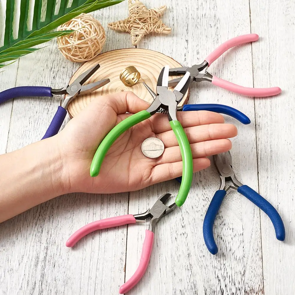 Jewelry Pliers Set DIY Pliers Flat Nose Pliers Bent Nose Pliers Round Nose Pliers Side Cutting Pliers For DIY Jewelry Tools
Jewelry Pliers Set DIY Pliers Flat Nose Pliers Bent Nose Pliers Round Nose Pliers Side Cutting Pliers For DIY Jewelry Tools