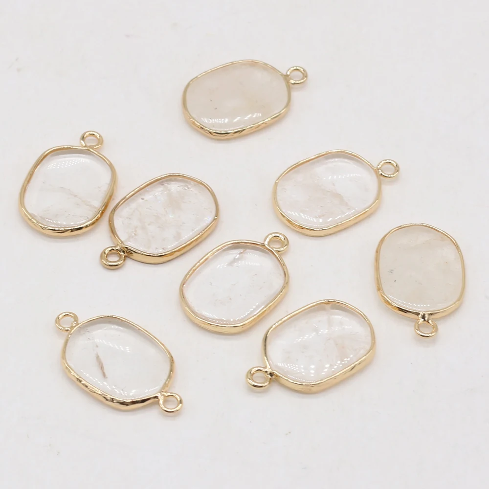 Natural Stone Pendant Oval Gilded Clear Quartz Exquisite Charms For Jewelry Making DIY Bracelet Necklace Earring Accessories
Natural Stone Pendant Oval Gilded Clear Quartz Exquisite Charms For Jewelry Making DIY Bracelet Necklace Earring Accessories