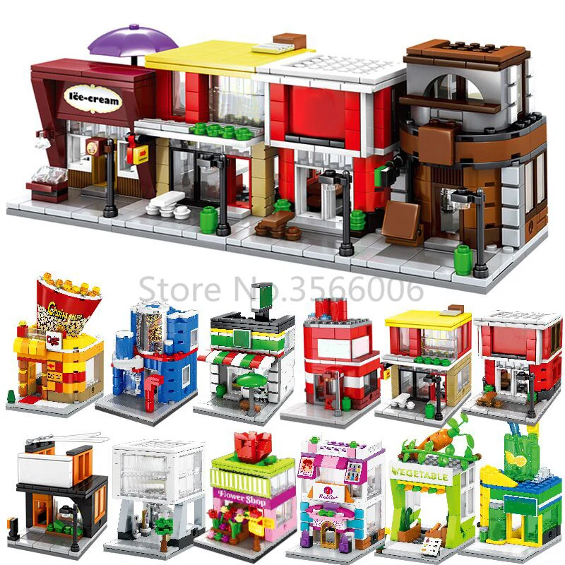 Single Mini City Street Series Food Candy Pizza Ice Cream Shop Bookstore MOC Building Blocks Kids Educational Toys
Single Mini City Street Series Food Candy Pizza Ice Cream Shop Bookstore MOC Building Blocks Kids Educational Toys