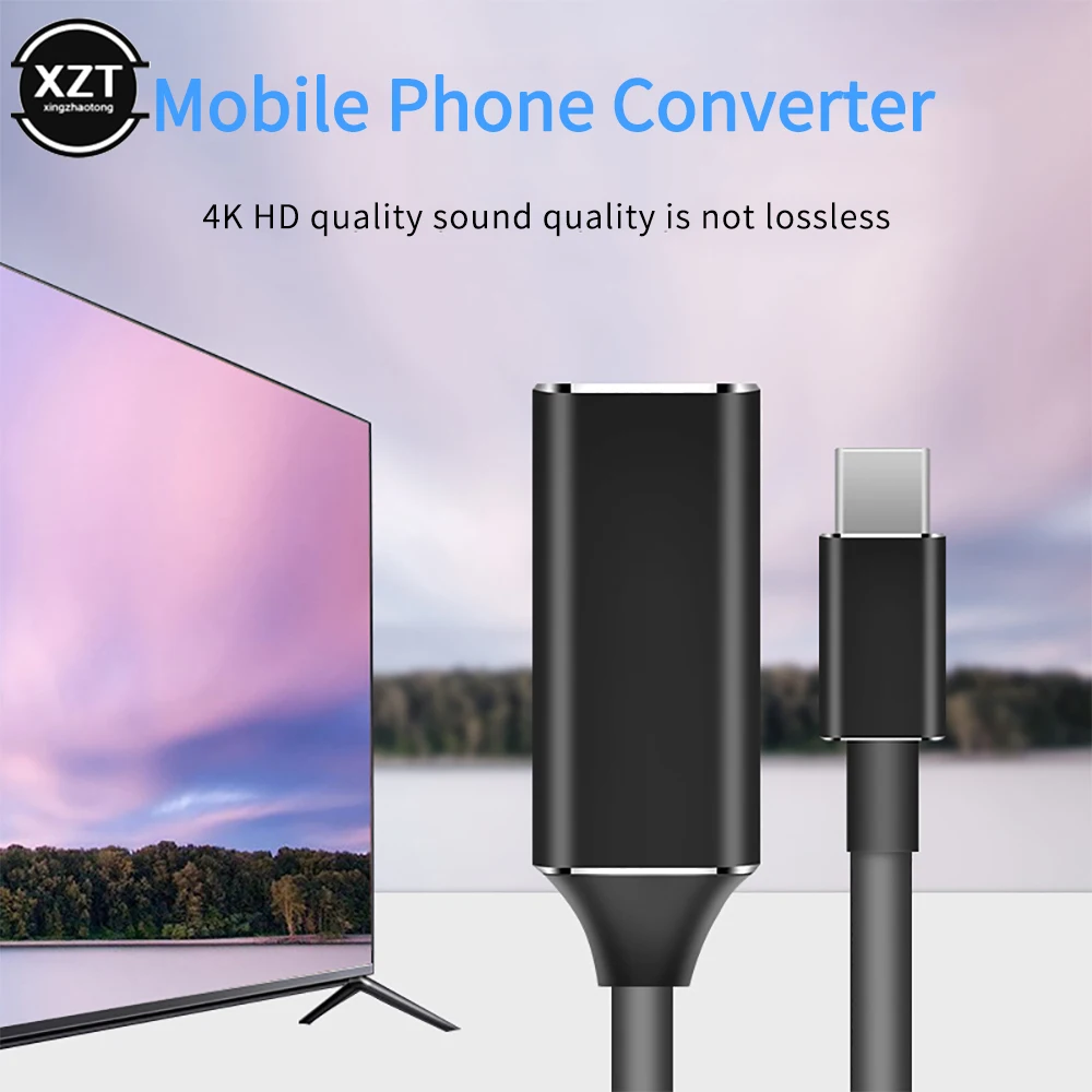 USB C к HDMI-совместимый адаптер 4K 30 Гц кабель Type для MacBook Samsung Galaxy S8 S9 S10 Huawei Mate P20 Pro USB-C |