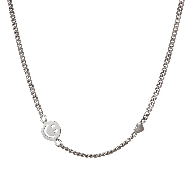 Love Heart Smile Face 925 Sterling Silver Pendant Necklace For Women Simple Vintage Designer Chain Jewelry Gift
Love Heart Smile Face 925 Sterling Silver Pendant Necklace For Women Simple Vintage Designer Chain Jewelry Gift
