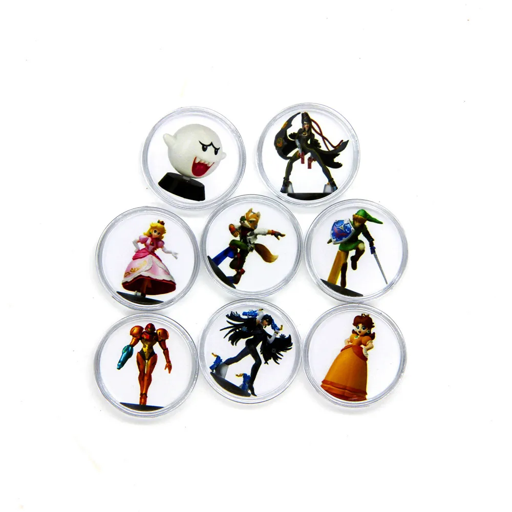8 шт./компл. NFC карта для Amiibo Bayonetta 2 Коллекция круговая читаемая монета игр Ntag215