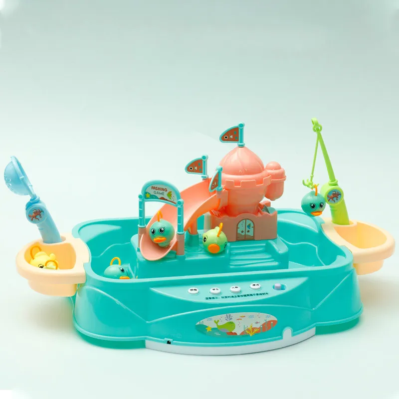 Игрушки для рыбалки детей вращающаяся игра в рыбу пластиковые интерактивные