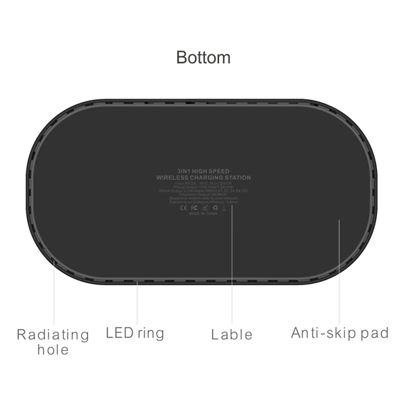 For Samsung Phones, Watches, Earphones Qi Wireless Charger Stand For IPhone 12 Series 11 XS XR X 8 AirPods Pro Charging Base
For Samsung Phones, Watches, Earphones Qi Wireless Charger Stand For IPhone 12 Series 11 XS XR X 8 AirPods Pro Charging Base