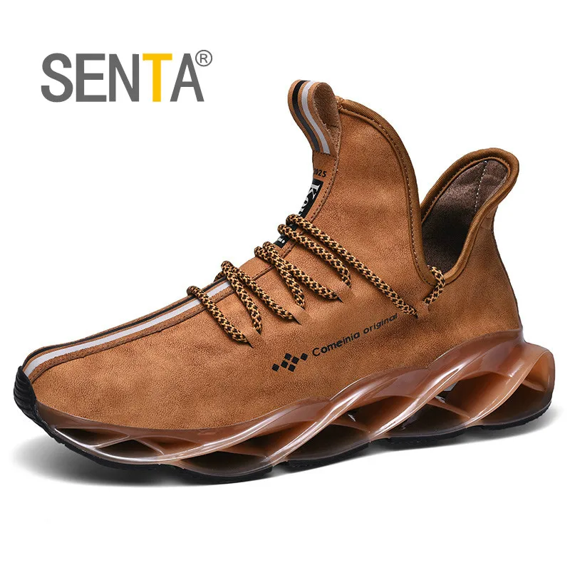 Men's Running Shoes Waterproof Leather Sneakers Unique Blade Sole High-quality Cushioning Outdoor Athletic Jogging Sport Shoes
Men's Running Shoes Waterproof Leather Sneakers Unique Blade Sole High-quality Cushioning Outdoor Athletic Jogging Sport Shoes