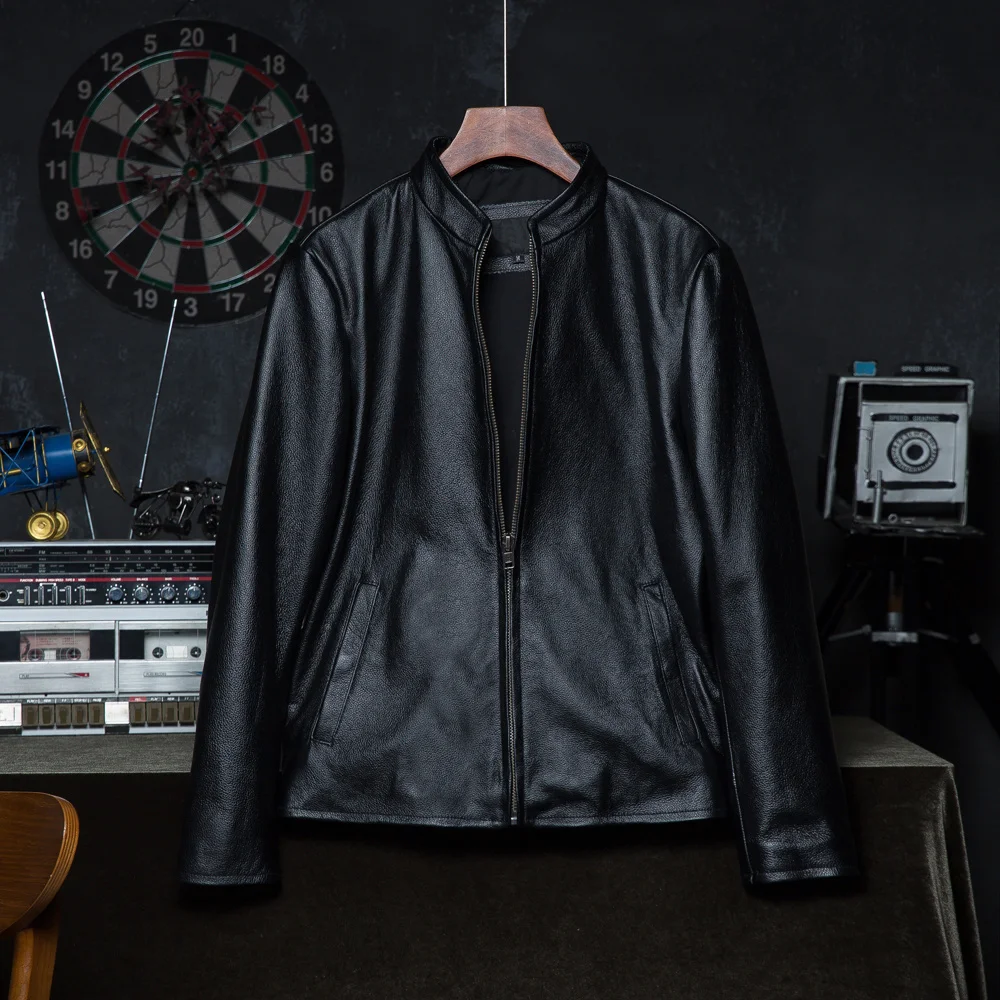 100% Natural Cowhide Leather Jacket Slim Men Skin Clothing Male Coat Autumn Spring Asian Size S-6XL Wholesale Drop Shipping
100% Natural Cowhide Leather Jacket Slim Men Skin Clothing Male Coat Autumn Spring Asian Size S-6XL Wholesale Drop Shipping