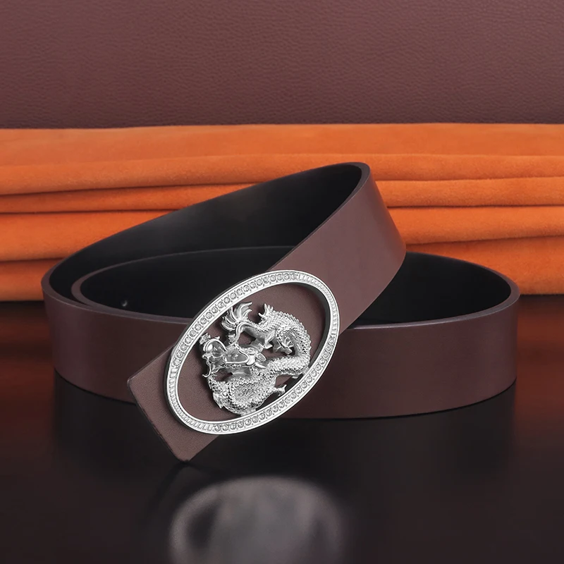 Luxury Chinese Style Dragon Copper Buckle Belt Men 3.8Cm Wide Designer Brand Waistband High Quality Leather Fashion Waist Strap
Luxury Chinese Style Dragon Copper Buckle Belt Men 3.8Cm Wide Designer Brand Waistband High Quality Leather Fashion Waist Strap