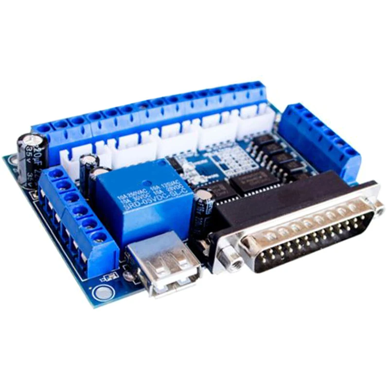 CNC 5-Axis Stepper Motor Driver Interface Board with USB Cable Optocoupler Isolation for MACH3 Engraving Machine
CNC 5-Axis Stepper Motor Driver Interface Board with USB Cable Optocoupler Isolation for MACH3 Engraving Machine
