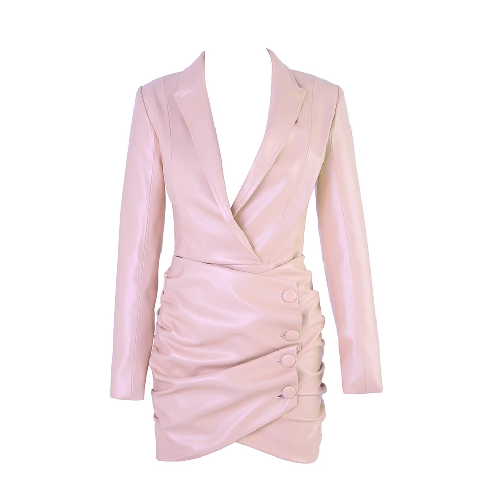 Ailegou 2021 Fall New Ladies 2-Piece Button Mini Dress Celebrity Club Party Sexy Bodycon Long Sleeve V-neck PU Pendant Set 
Ailegou 2021 Fall New Ladies 2-Piece Button Mini Dress Celebrity Club Party Sexy Bodycon Long Sleeve V-neck PU Pendant Set