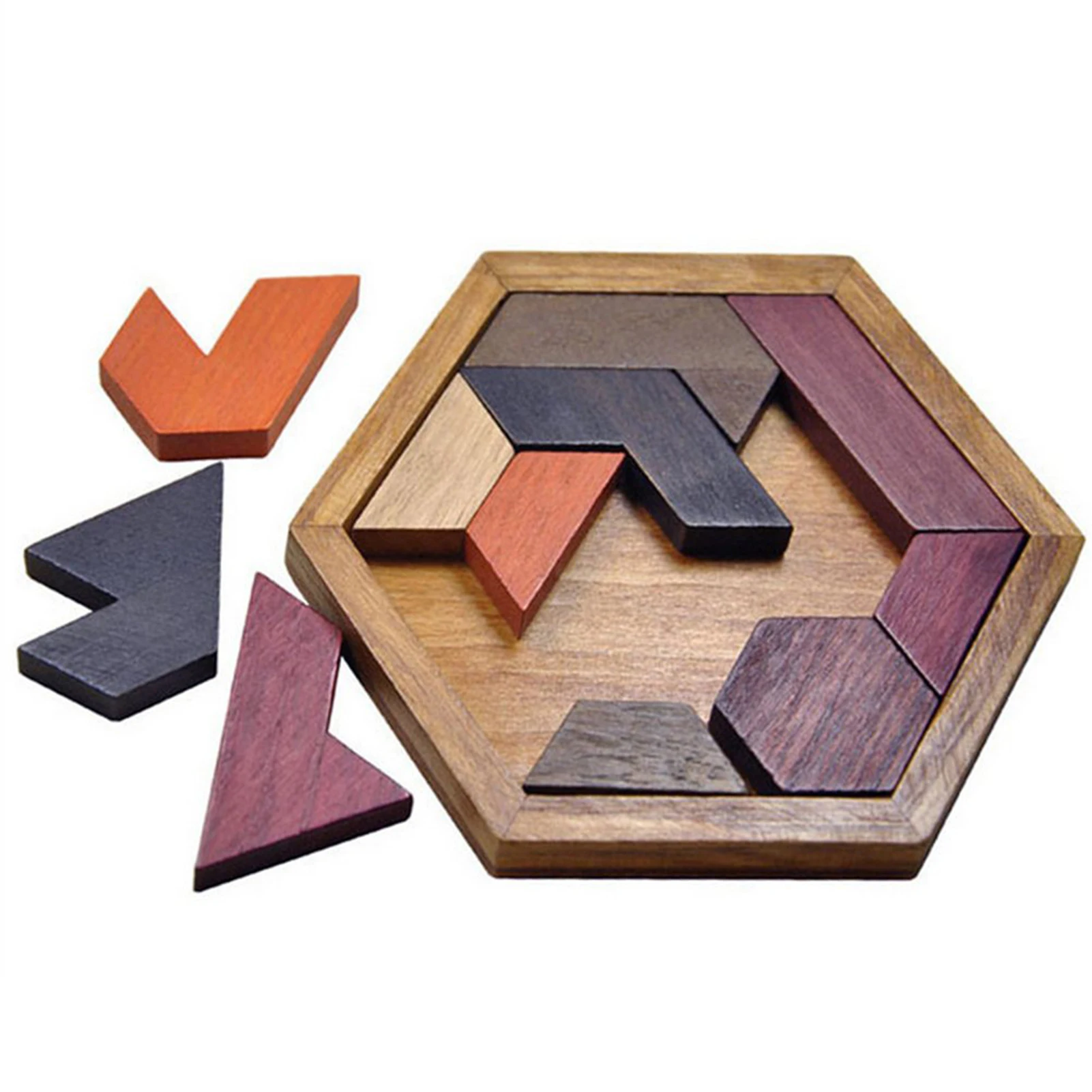Wood Hexagon Jigsaw Puzzle Game Geometric Shape Cognitive Wooden Puzzles Adult Children Early Educational Toys for Kids
Wood Hexagon Jigsaw Puzzle Game Geometric Shape Cognitive Wooden Puzzles Adult Children Early Educational Toys for Kids
