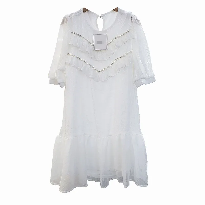 French Style Hot Diamond Ruffled Dress Ladies Loose Casual White Short Sleeve Midi Dress Vestidos 2021 Summer Women's Clothing
French Style Hot Diamond Ruffled Dress Ladies Loose Casual White Short Sleeve Midi Dress Vestidos 2021 Summer Women's Clothing