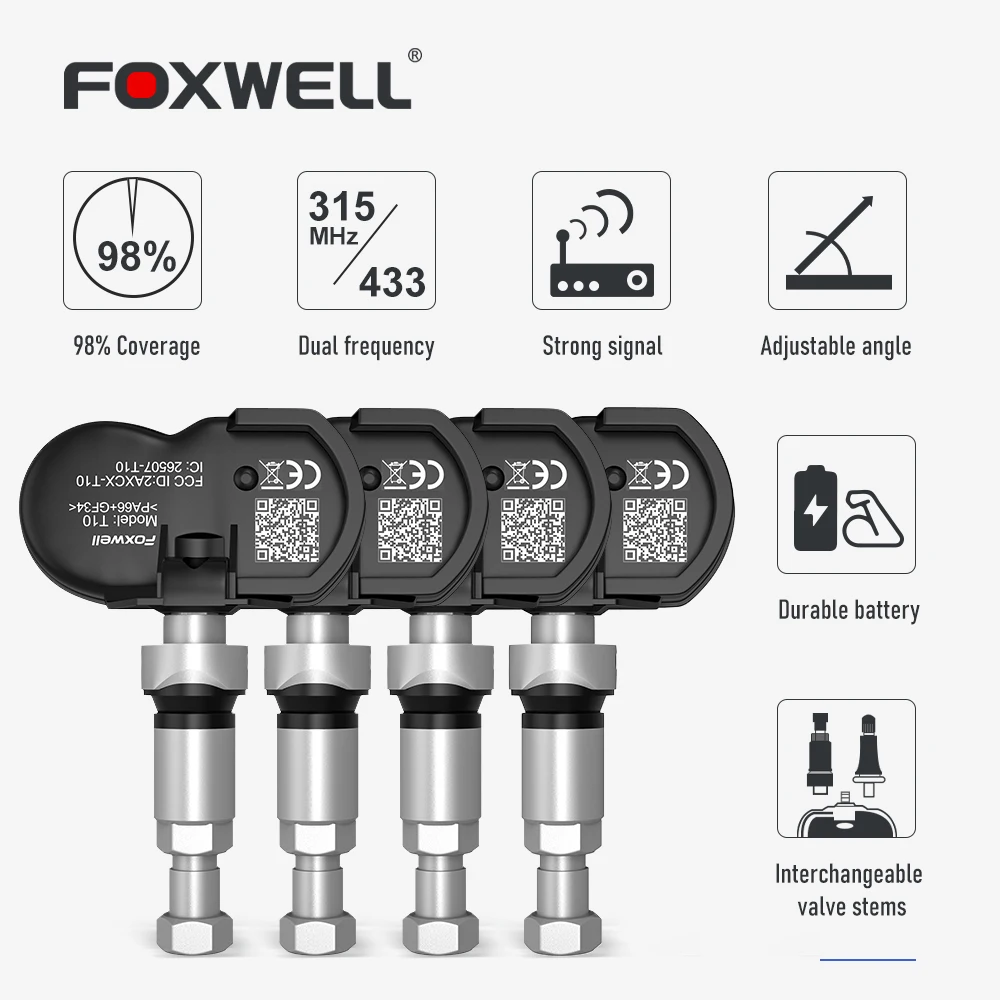 Foxwell T10 Car Tire Pressure Sensor Activated Program 315/433MHz TPMS Tire Pressure Monitor Tester OEM Sensor Diagnostic Tool
Foxwell T10 Car Tire Pressure Sensor Activated Program 315/433MHz TPMS Tire Pressure Monitor Tester OEM Sensor Diagnostic Tool