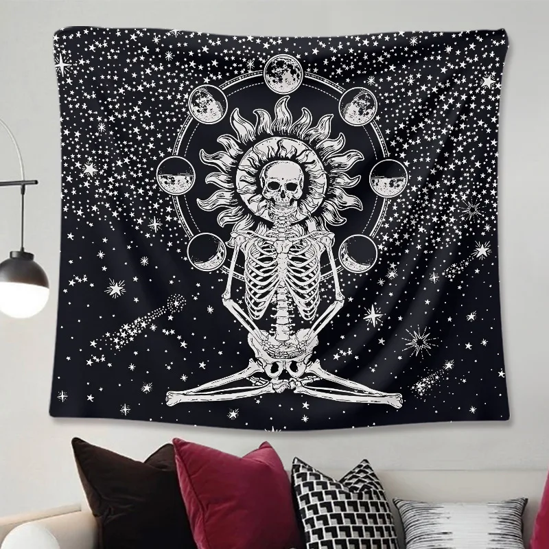 Trippy Skeleton Skull Tapestry Wall Hanging Colorful Rainbow Pigment Splatter Painting Moon Stars Tapestry for Bedroom Living Ro
Trippy Skeleton Skull Tapestry Wall Hanging Colorful Rainbow Pigment Splatter Painting Moon Stars Tapestry for Bedroom Living Ro
