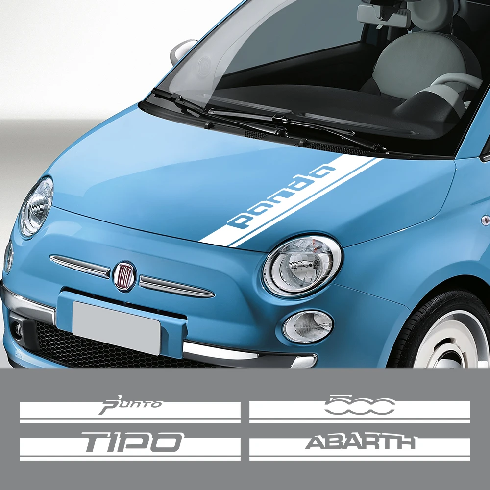 Автомобильный Стайлинг капот двигателя накладка наклейки для Fiat Punto 500 панда Abarth