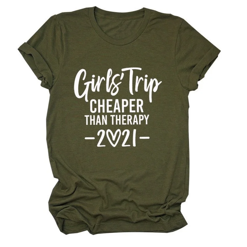 Girls Trip Cheaper Letter Print Women T Shirt Short Sleeve O Neck Loose Women Tshirt Ladies Tee Shirt Tops Camisetas Mujer
Girls Trip Cheaper Letter Print Women T Shirt Short Sleeve O Neck Loose Women Tshirt Ladies Tee Shirt Tops Camisetas Mujer
