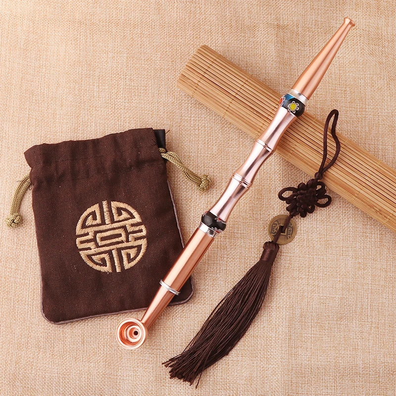 Chinese Tobacco Smoking Pipe Long Stem Vintage Metal Smoke Pipes with Tobacco Bag Pendant For Collect & Gift Smoking Accessories
Chinese Tobacco Smoking Pipe Long Stem Vintage Metal Smoke Pipes with Tobacco Bag Pendant For Collect & Gift Smoking Accessories