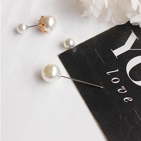 Simple and Versatile Double-headed Pearl Pin for Shirt Sweater Ladies BMF88 | Украшения и аксессуары