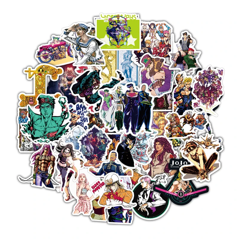 10/30/50pcs/pack Japanese anime JoJo's Bizarre Adventure Stickers For Cars Motorcycles Children's toys Computer Mobile phone Box
10/30/50pcs/pack Japanese anime JoJo's Bizarre Adventure Stickers For Cars Motorcycles Children's toys Computer Mobile phone Box