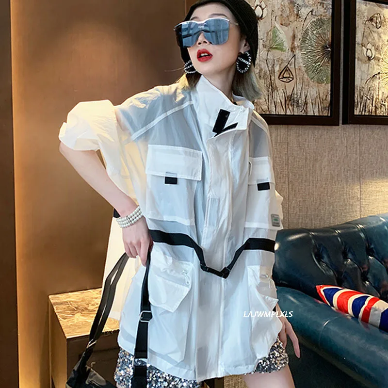 New 2021 Streetwear White Fashion Sun-Proof Clothing Women's UV Protection Summer Ultra-Thin Loose BF All-match Jacket
New 2021 Streetwear White Fashion Sun-Proof Clothing Women's UV Protection Summer Ultra-Thin Loose BF All-match Jacket
