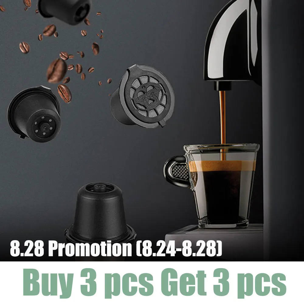3PCS Reusable Nespresso Coffee Capsules Cup With Spoon Brush Black Refillable Coffee Capsule Refilling Filter Coffeeware Gift
3PCS Reusable Nespresso Coffee Capsules Cup With Spoon Brush Black Refillable Coffee Capsule Refilling Filter Coffeeware Gift