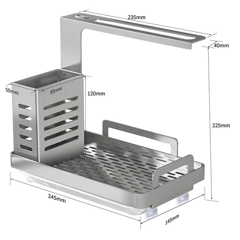Kitchen Rack Premium Stainless Steel Space Saving Multi-layer Kitchen Sink Holder Kitchen Storage Shelf Detachable Container
Kitchen Rack Premium Stainless Steel Space Saving Multi-layer Kitchen Sink Holder Kitchen Storage Shelf Detachable Container