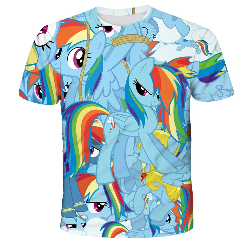2020 Summer 3d My Little Girls Pony Cartoon Cotton short Sleeve Stripes T-shirt Autumn winter Girl Casual tshirt 4-14 Years
2020 Summer 3d My Little Girls Pony Cartoon Cotton short Sleeve Stripes T-shirt Autumn winter Girl Casual tshirt 4-14 Years