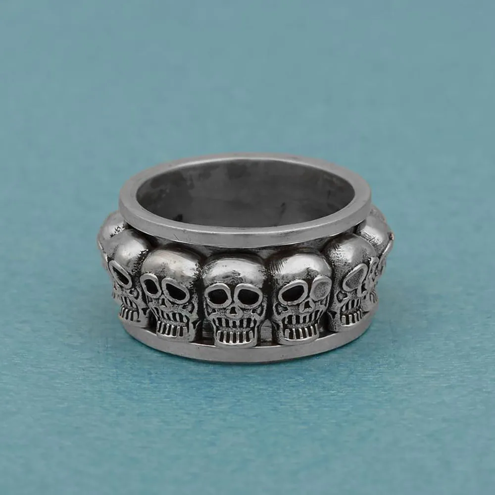 Vintage Punk Exaggerated Men Skull Ring Jewelry for Women Men Biker Rock Metal Skull Ring Party Club Accessories
Vintage Punk Exaggerated Men Skull Ring Jewelry for Women Men Biker Rock Metal Skull Ring Party Club Accessories
