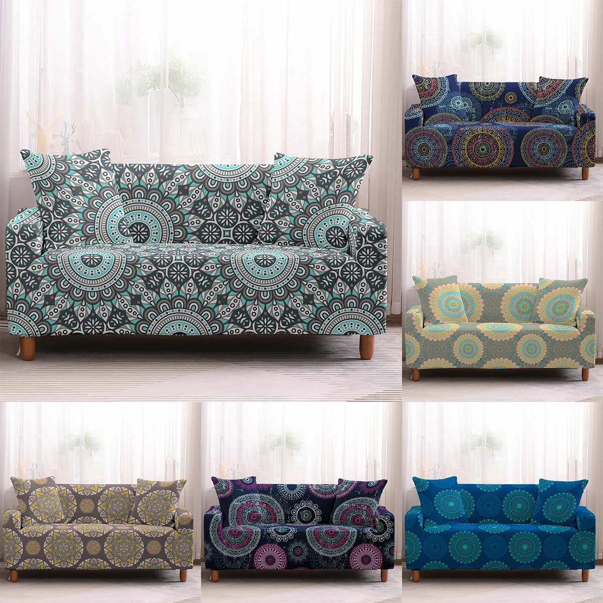 Mandala Stretch Slipcovers Sectional Elastic Stretch Sofa Cover for Living Room Couch Cover Armchair Cover 1/2/3/4 Seater
Mandala Stretch Slipcovers Sectional Elastic Stretch Sofa Cover for Living Room Couch Cover Armchair Cover 1/2/3/4 Seater