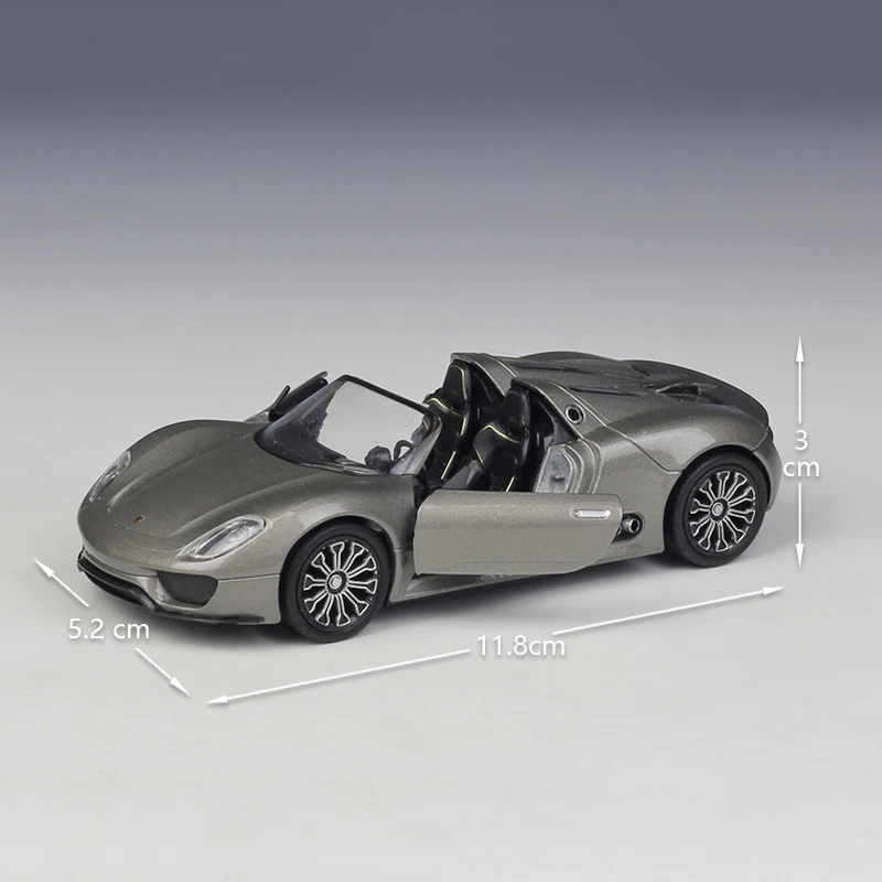 Welly 1:36 оригинальная коробка 918 Spyder концепция купе оттягивается назад машина литая