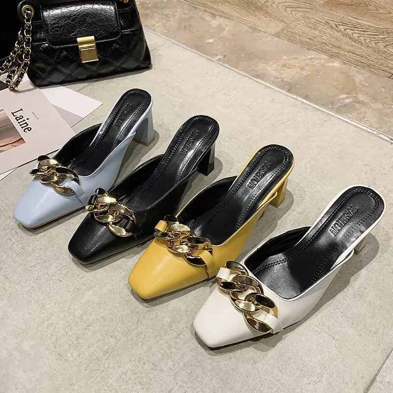 Mules For Women 2021 Square heel Loafers Slippers Casual Female Shoes Med Slides Cover Toe Block Luxury New Heels Pumps High Fas
Mules For Women 2021 Square heel Loafers Slippers Casual Female Shoes Med Slides Cover Toe Block Luxury New Heels Pumps High Fas