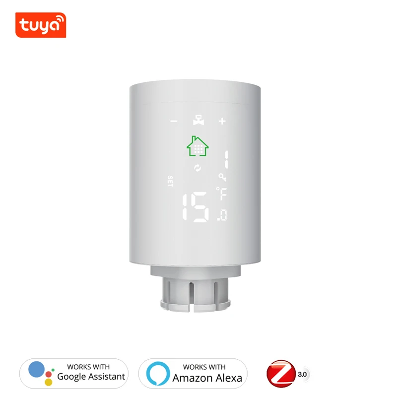 Умный привод радиатора Tuya ZigBee3.0, программируемый термостатический клапан радиатора, регулятор температуры, голосовое управление через Alexa
Умный привод радиатора Tuya ZigBee3.0, программируемый термостатический клапан радиатора, регулятор температуры, голосовое управление через Alexa